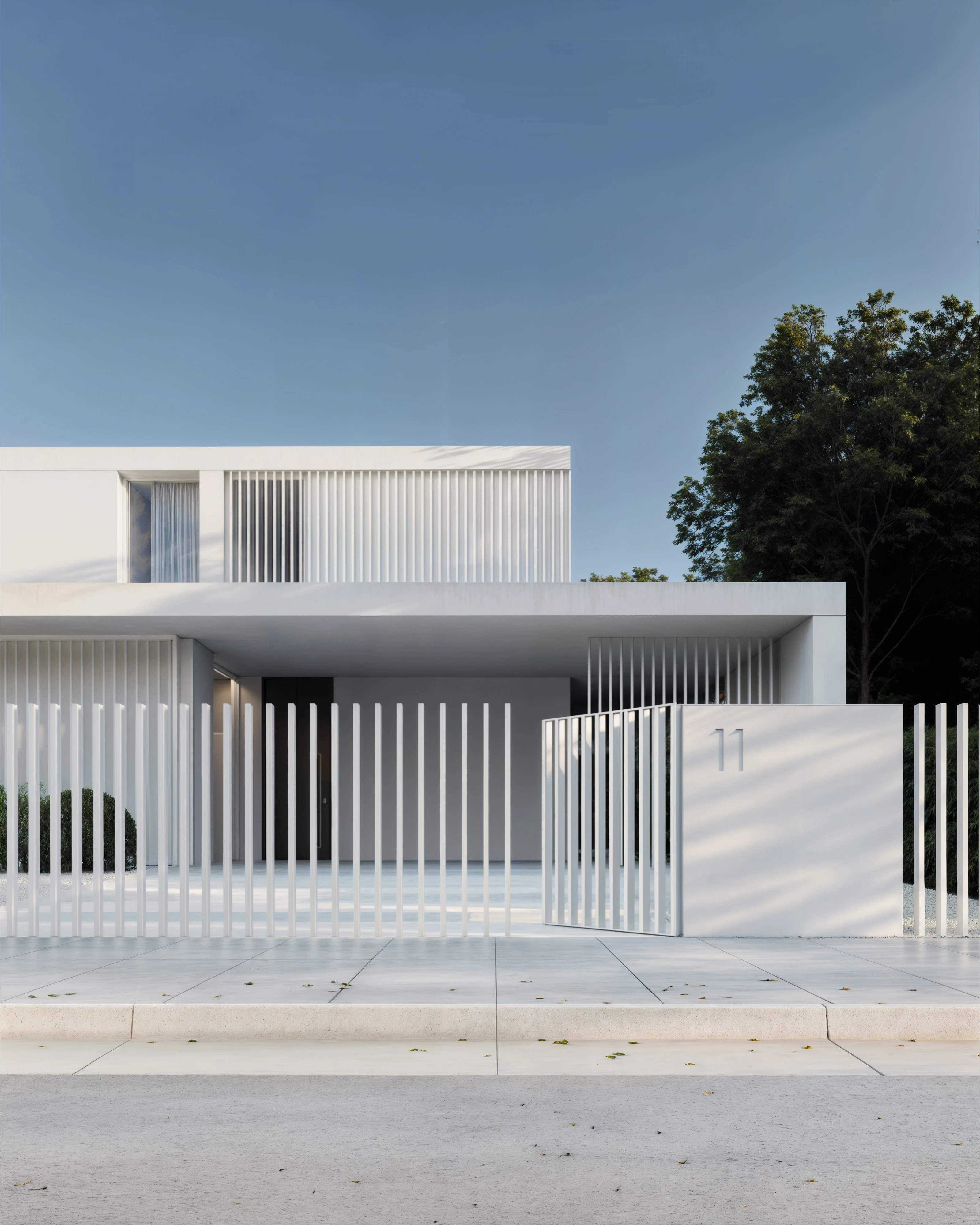 25.007 DVD — exterior view 2, private residence in Düsseldorf, Germany, Andoni Studio