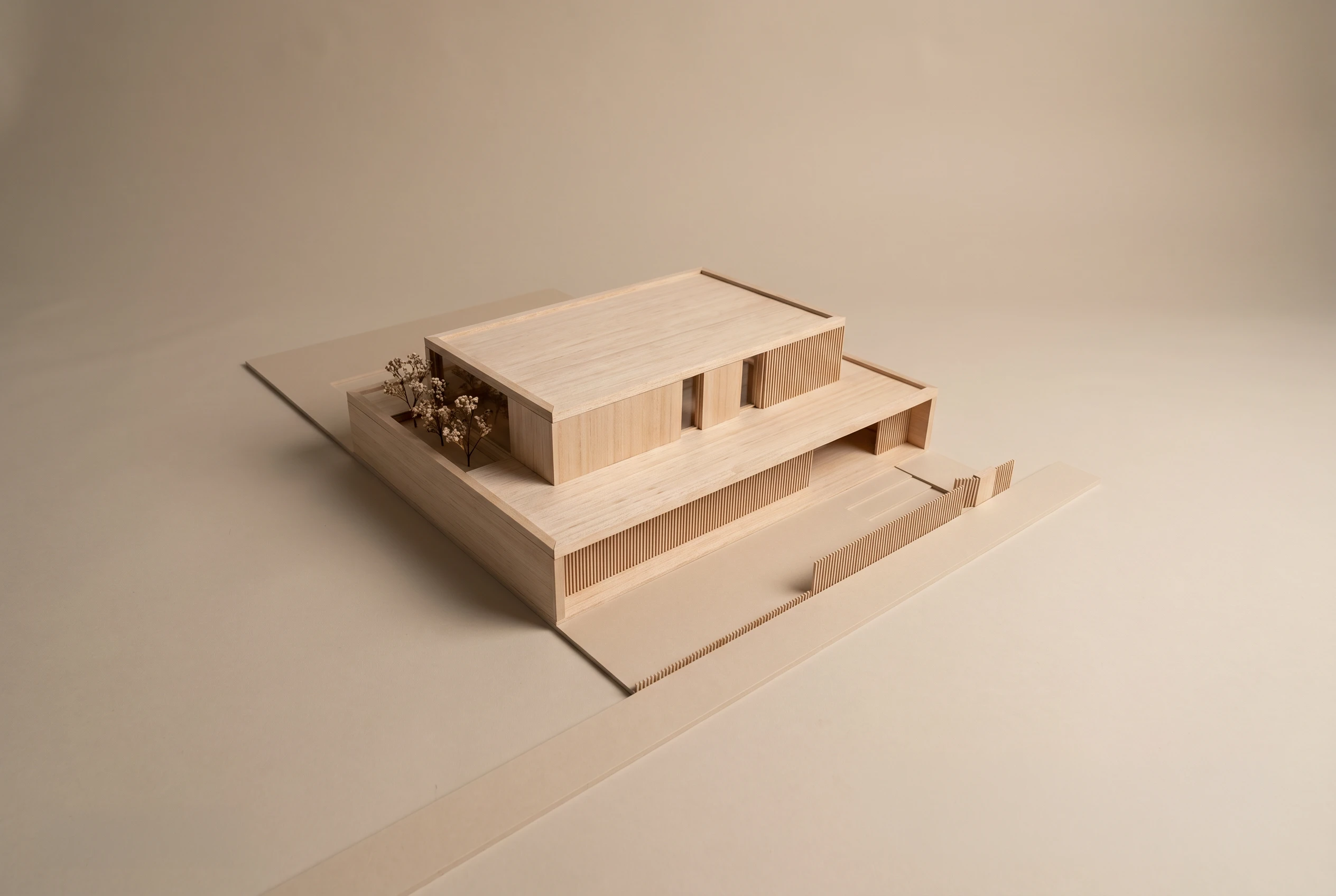 25.007 DVD — physical architectural model 1, private residence in Düsseldorf, Germany, Andoni Studio