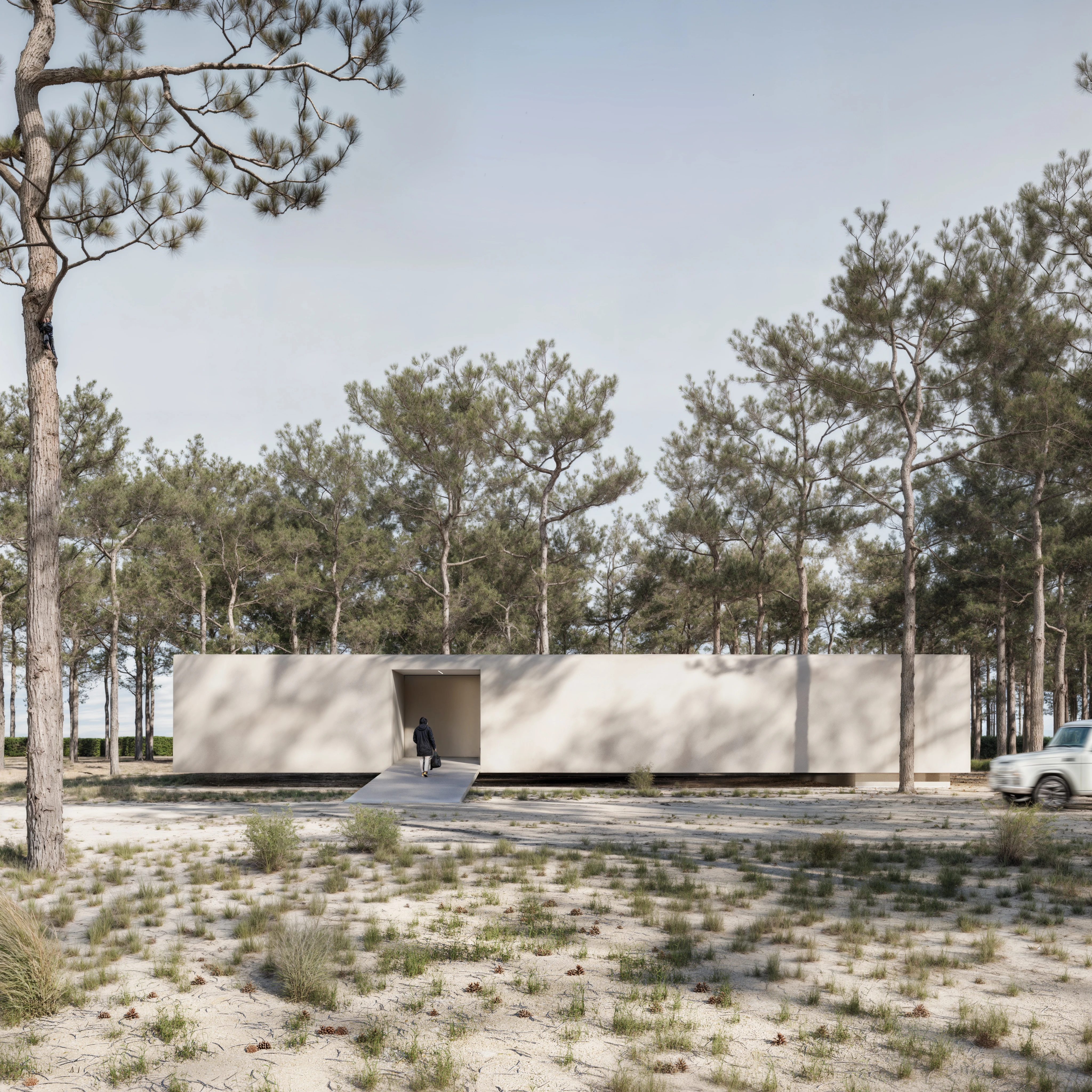 25.012 GJL — exterior and interior view 3, private residence in Gjiri i Lalezit, Albania, Andoni Studio