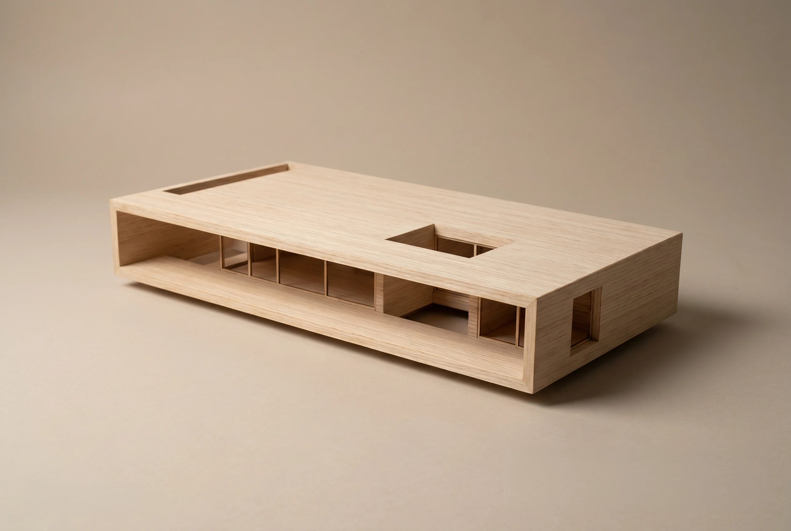 25.012 GJL — physical architectural model 2, private residence in Gjiri i Lalezit, Albania, Andoni Studio