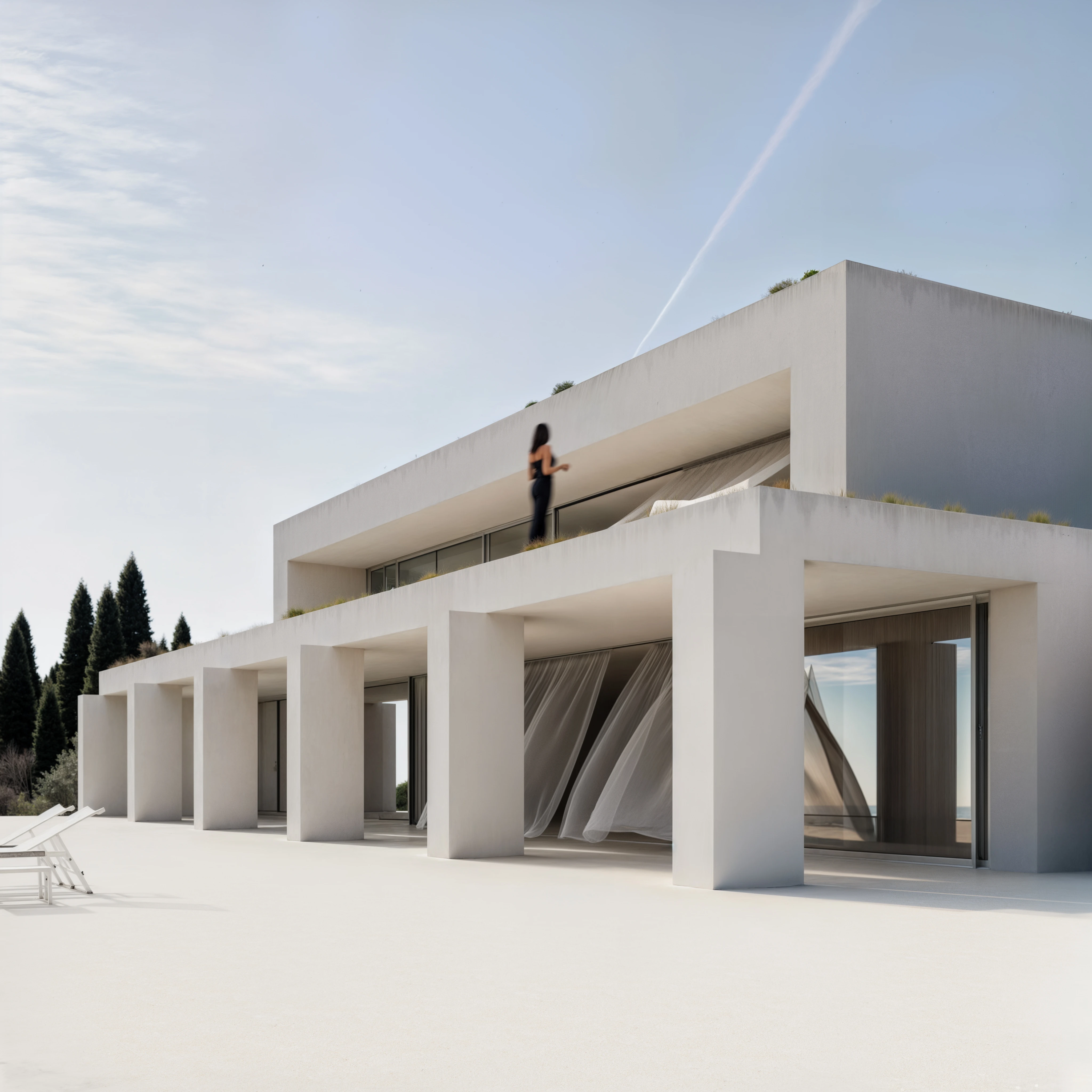 25.010 VSS — exterior and aerial view 4, private residence in Sarande, Albania, Andoni Studio