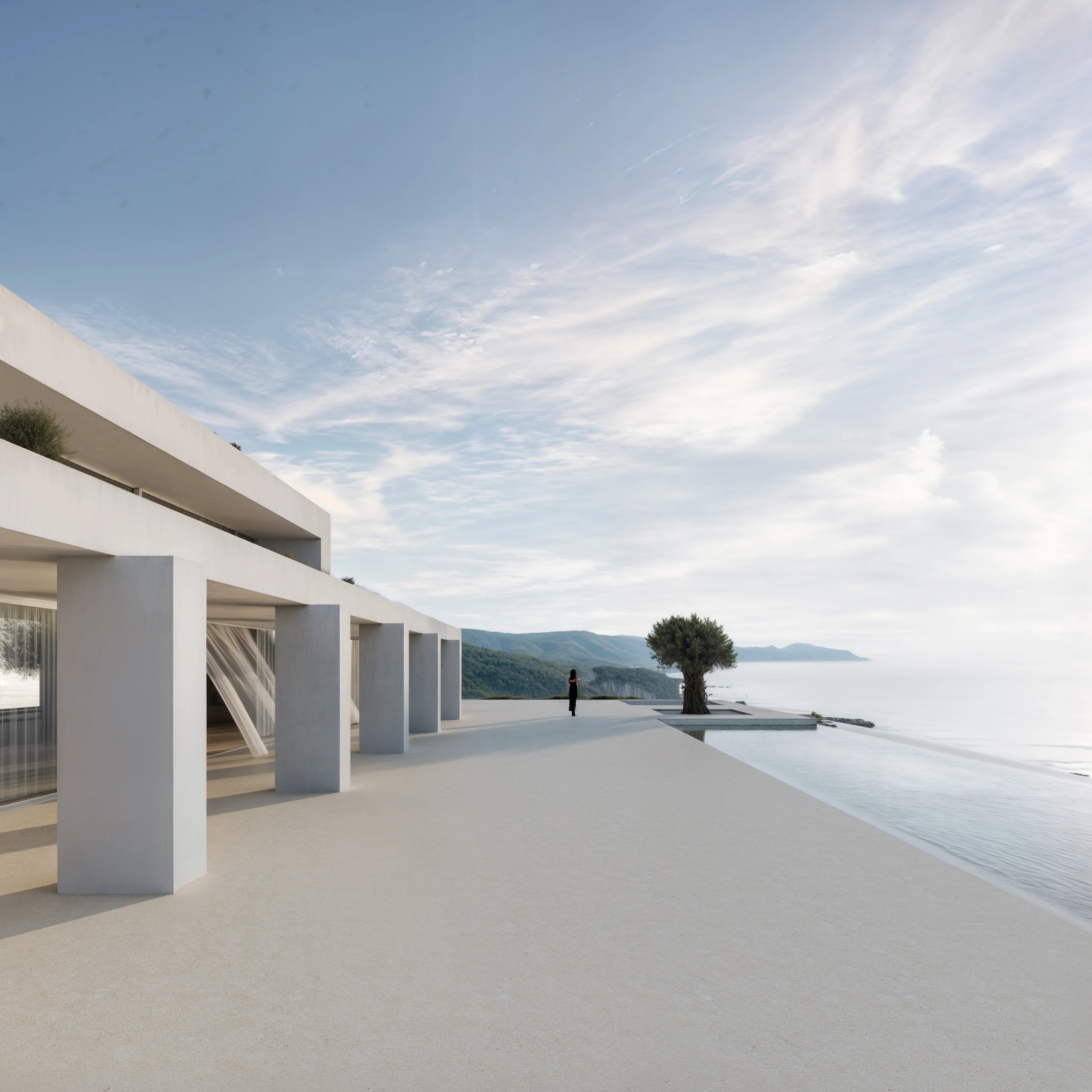 25.010 VSS — exterior and aerial view 5, private residence in Sarande, Albania, Andoni Studio