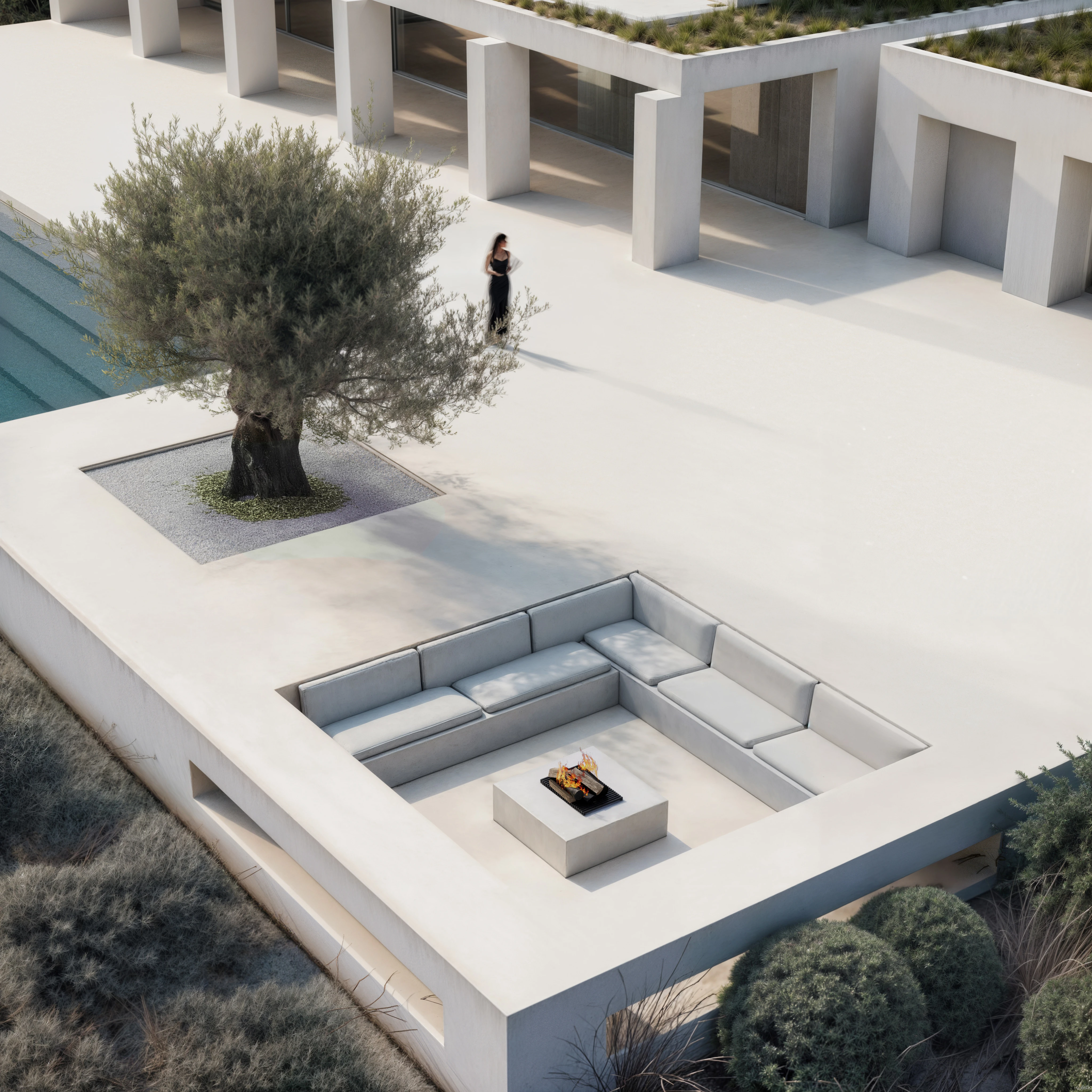 25.010 VSS — exterior and aerial view 7, private residence in Sarande, Albania, Andoni Studio