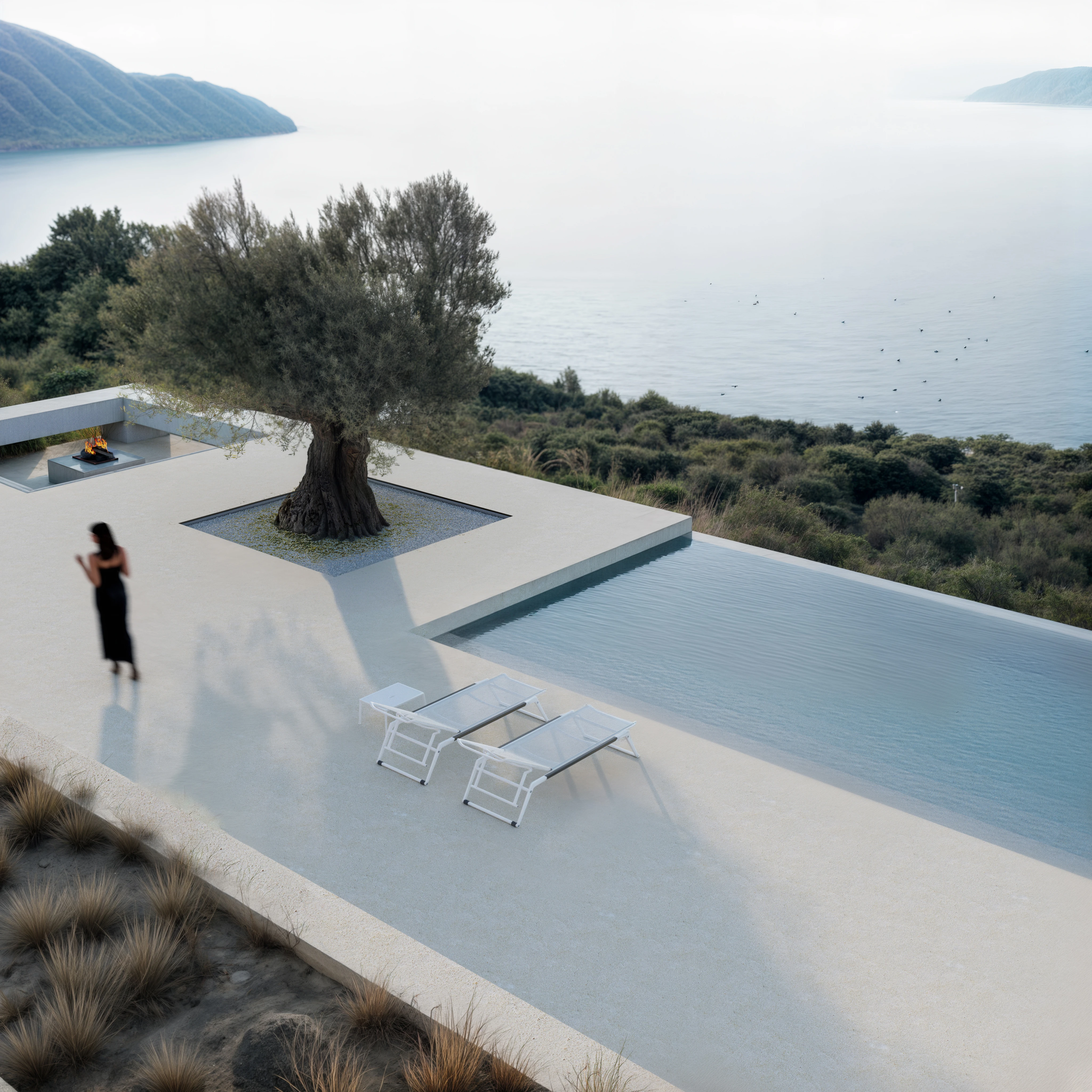 25.010 VSS — exterior and aerial view 8, private residence in Sarande, Albania, Andoni Studio