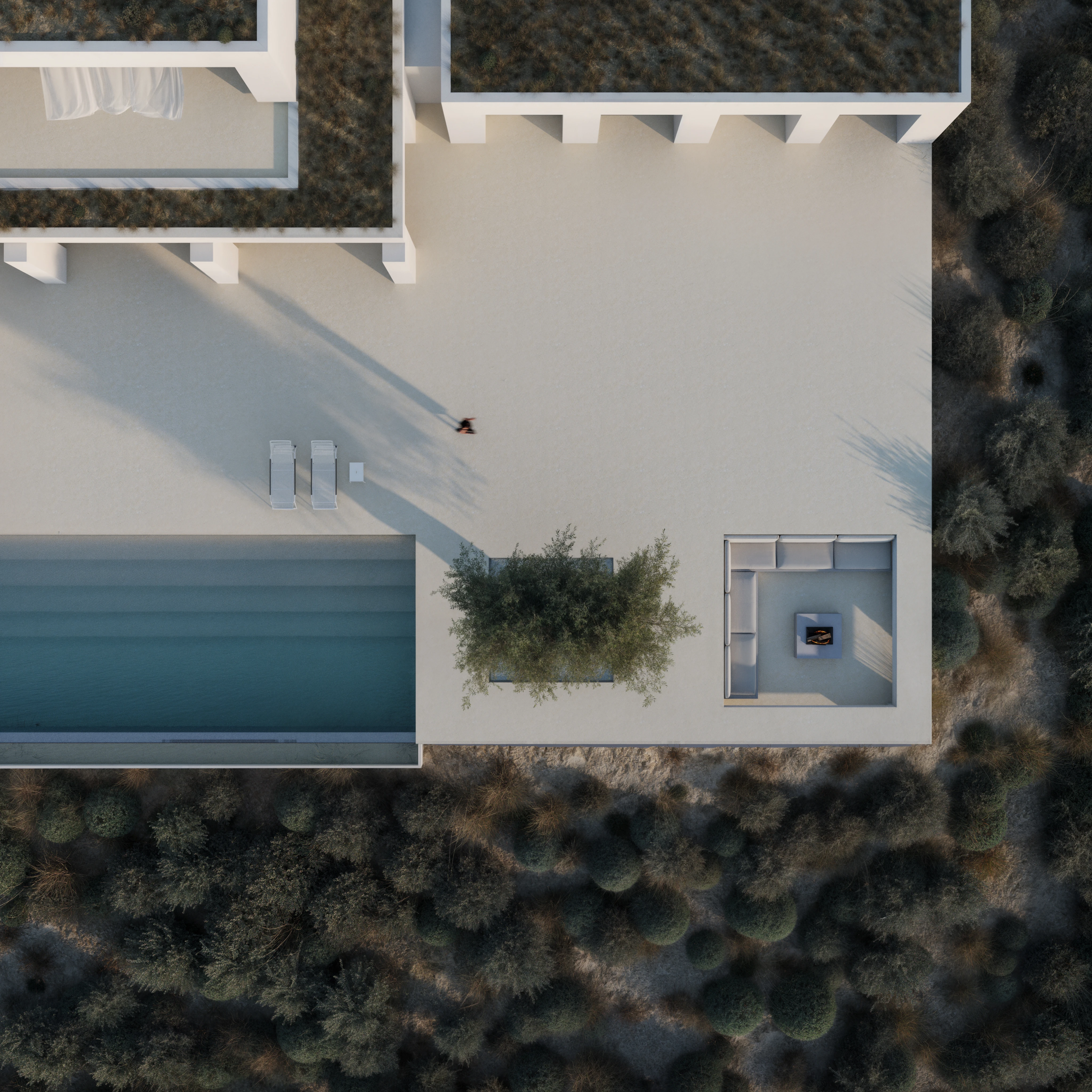 25.010 VSS — exterior and aerial view 9, private residence in Sarande, Albania, Andoni Studio