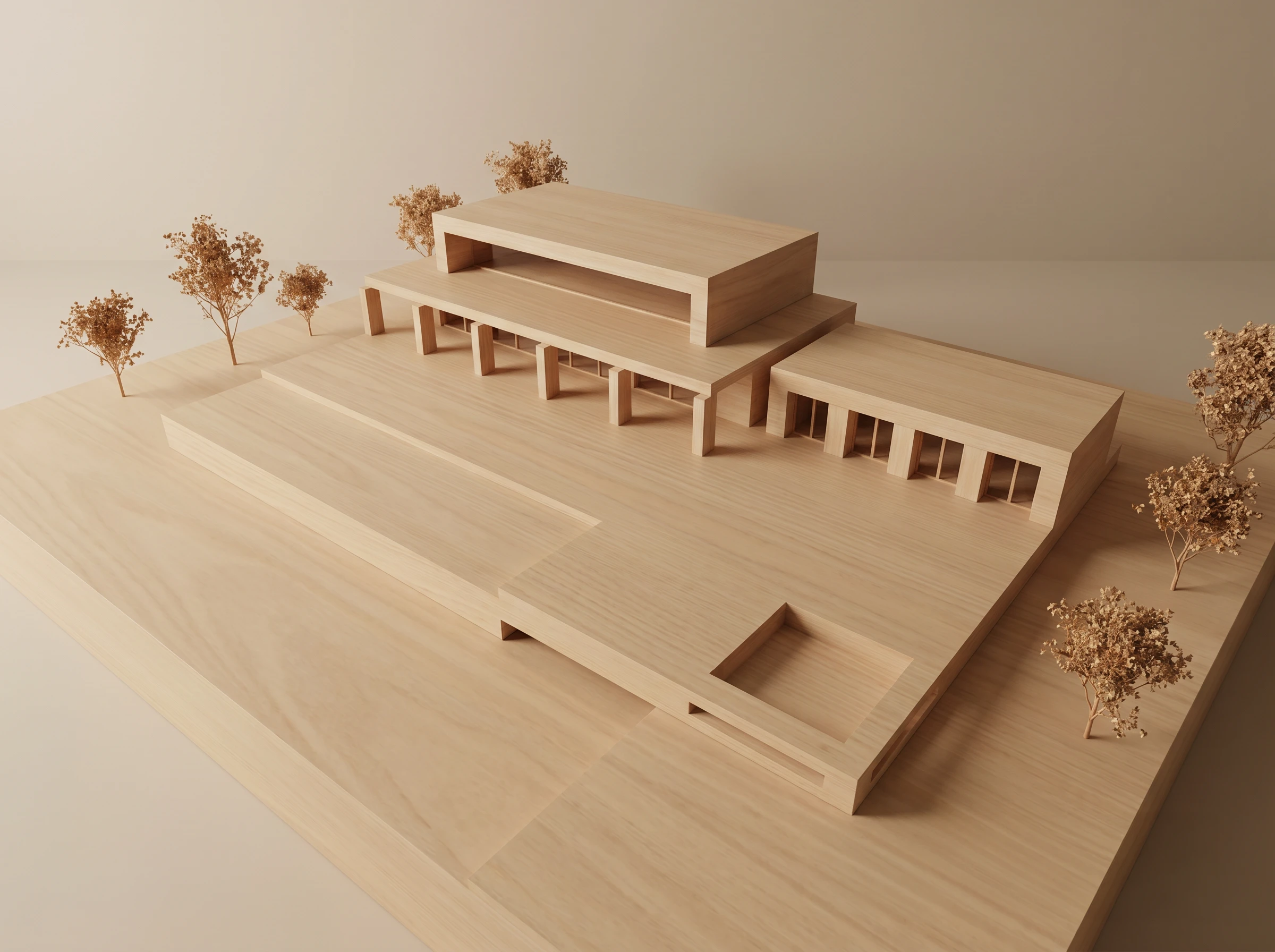 25.010 VSS — physical architectural model 1, private residence in Sarande, Albania, Andoni Studio
